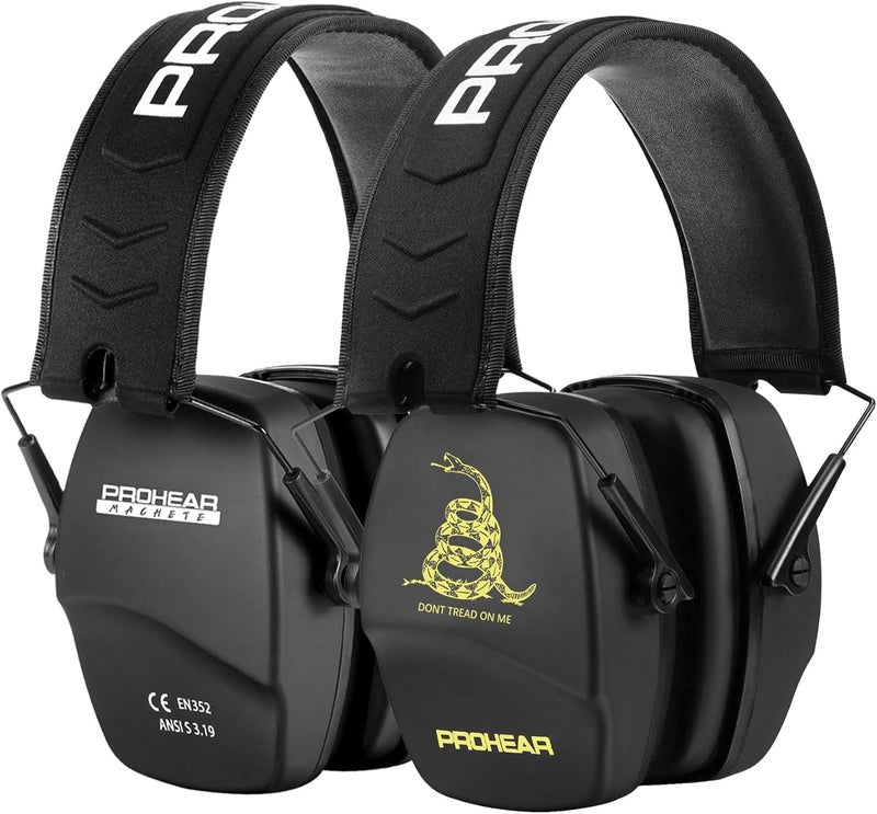 PROHEAR 016 Shooting Ear Protection Earmuffs 2 Pack, NRR 26dB for Gun Range, Hunting -Black and DOTM - Image 1